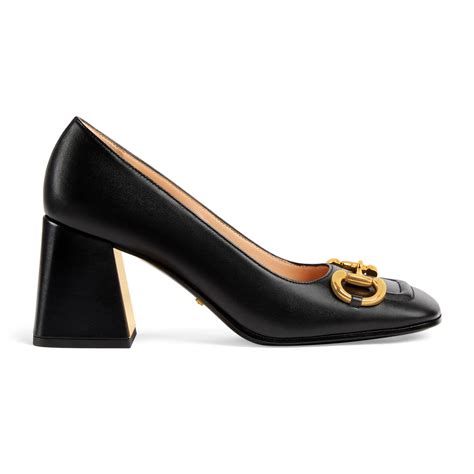 gucci leather mid-heel pump|Gucci ankle strap heels.